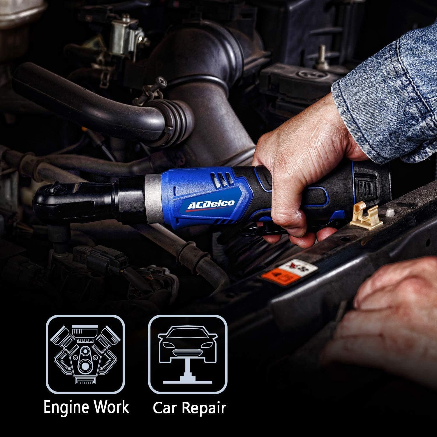 ACDelco ARW1209-K14 G12 Series 12V Li-ion Cordless 3/8” Rachet Wrench & Impact Wrench Combo Tool Kit