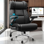 Big and Tall Office Chair, Desk Computer Chair for Heavy People, Oversized Executive Gaming Chair, Extra Wide 500LBS Ergonomic Comfy Office Chair with Adjustable Lumbar Support & 5D Flip Arms
