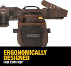 DEWALT Leather Tool Belt Organizer with 18 Pockets, Heavy Duty Construction (DWST550113)