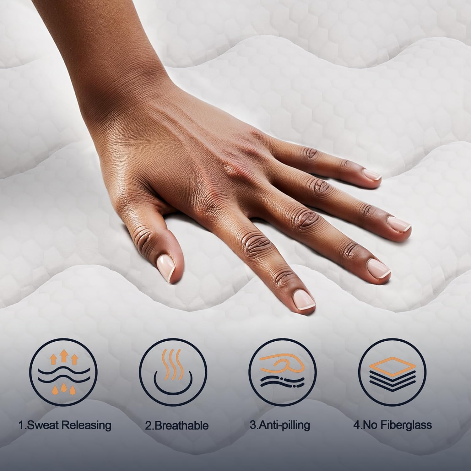 Queen Mattress 12 Inch, Hybrid Mattress Queen Size Bed in a Box, Memory Foam and Individual Pocket Springs, Edge Support, Motion Isolation & Pressure Relief, Medium Firm, 365-Night Trial