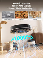 Lefant LiDAR Robot Vacuum and Mop, 15000Pa Suction, 90-Day Self-Emptying, Obstacle Avoidance, Auto Mop Washing&Drying, All-in-One for Pet Hair Carpet, 5G WiFi Alexa/APP/iWatch Control, M3
