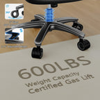 Big and Tall Office Chair with 5D Arms, 600lbs Fabric & PU Leather Heavy Duty Desk Chair, Adjustable Lumbar Support & Height, Tilt Function, High Back Ergonomic Executive Computer Chair