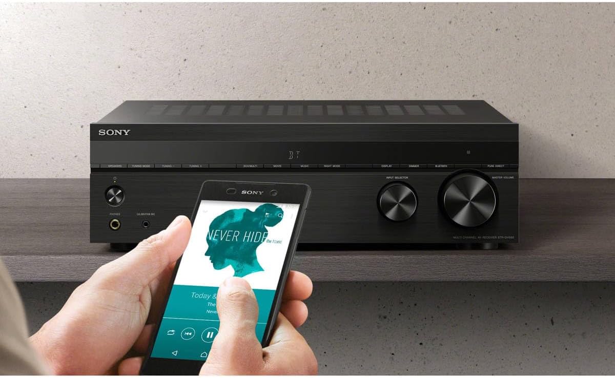 Sony STRDH590 5.2 Channel Surround Sound Home Theater Receiver: 4K HDR AV Receiver with Bluetooth Black