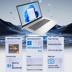 HP 17.3" LED Business & Home Touchscreen Laptop  AMD Ryzen 5 7430U  32GB RAM  1TB PCIe SSD  Fingerprint Reader  Backlit Keyboard  HD Camera  HDMI  Wi-Fi 6  Windows 11 Pro  Blue
