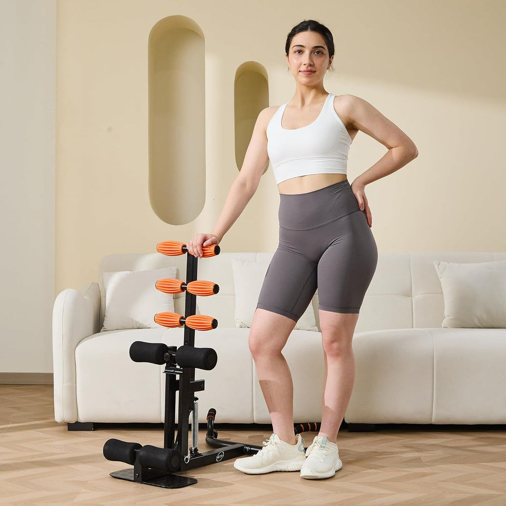 Deep Squat Machine, Adjustable Glutes Trainer Machine, Core & Abs for Low Impact Lower Body Workouts, Home Gym Push-Up Exercises, Easy to Assemble, 350Lbs Weight Capacity