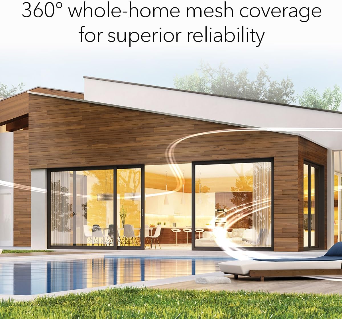 NETGEAR Orbi 770 Series Tri-Band WiFi 7 Mesh Network System (RBE773) - Router + 2 Satellite Extenders  Security Features  Up to 11Gbps  Covers up to 8 000 sq. ft.  100 Devices  2.5 Gig Internet Port