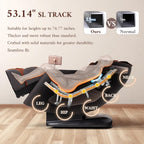 4D Massage Chair  Full Body Massage Chair  Zero Gravity Recliner w/ Intelligent Voice Control  53.14" SL Track  Electric Calfrest Extension  12 Auto Modes  USB Type-C  Bluetooth Speaker  TFT Screen