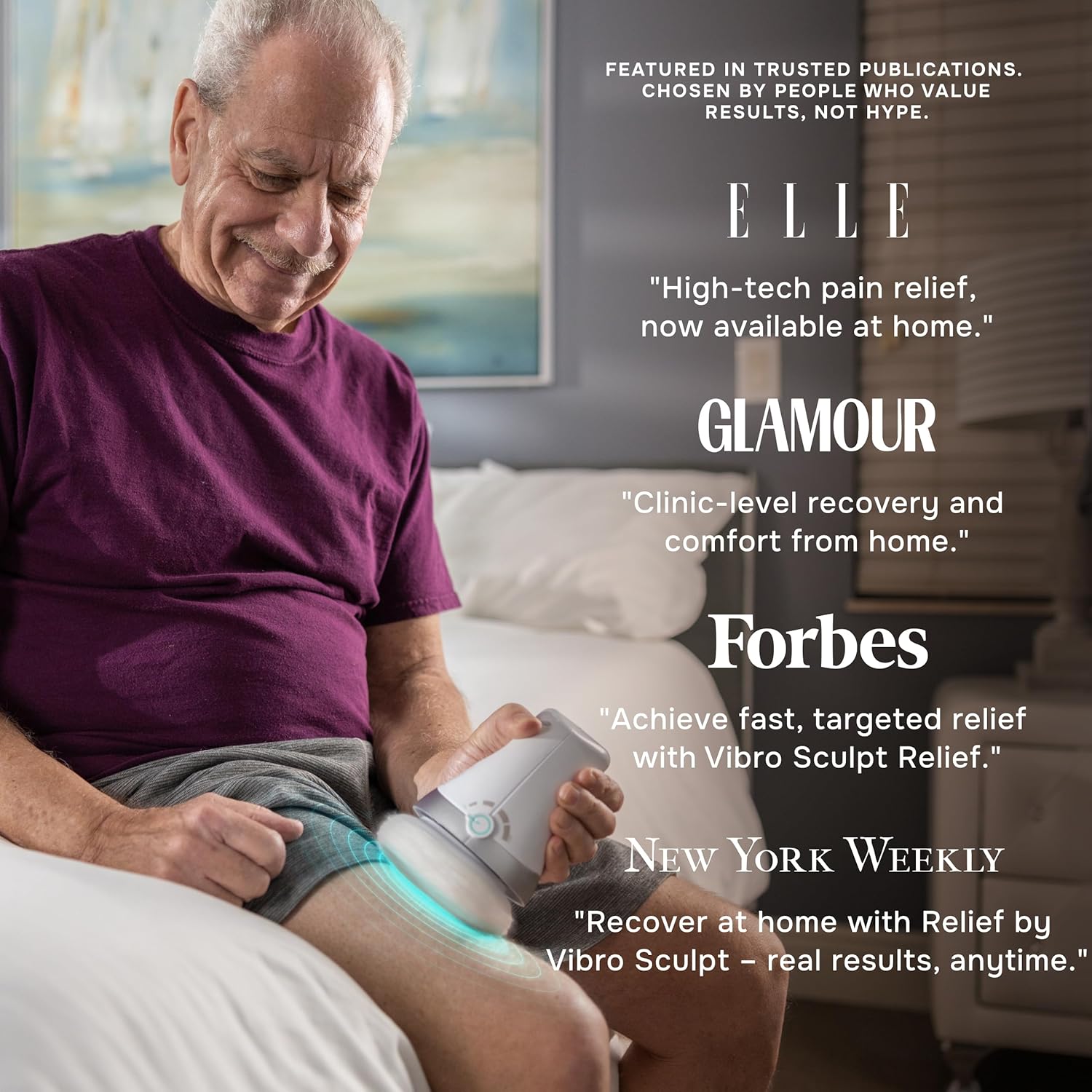 Vibro Sculpt Relief Bundle – Handheld Massager for Muscle & Joint Comfort with Relief Gel & Capsules, At-Home Massage Device for Full-Body Relaxation & Daily Wellness Support