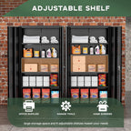 Greenvelly Metal Cabinet with Lock,72" Metal Storage Cabinet with 2 Doors and Adjustable 4 Shelves, Locking Cabinet for Home Office, Garage(36" W x 18" D)
