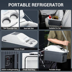 9 Quart (9 Liter) Portable Car Refrigerator & Warmer, 12V Thermoelectric Cooler/Heater for Cars, Trucks, Camping, Travel, Outdoor - Dual-Use Electric Cooler with Car Plug-In