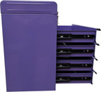 Workington Portable Metal Tool Chest with 4 Drawers, 20" 4-Drawer Tool Chest Cabinet with Ball Bearing Drawer Slides, Steel Tool Storage Box Organizer 4004 Purple