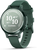 Garmin Lily® 2 Active  Small and Stylish Smartwatch  Built-in GPS  Hidden Display  Patterned Lens  Up to 9 Days Battery Life  Jasper Green with Jasper Green Silicone Band