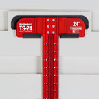 Woodpeckers T Square, 24 Inch, Precision Woodworking T-Square Ruler, Built-in Edge Support, Scribing & Shelf Pin Guides, Rack-It Mount, Made in USA
