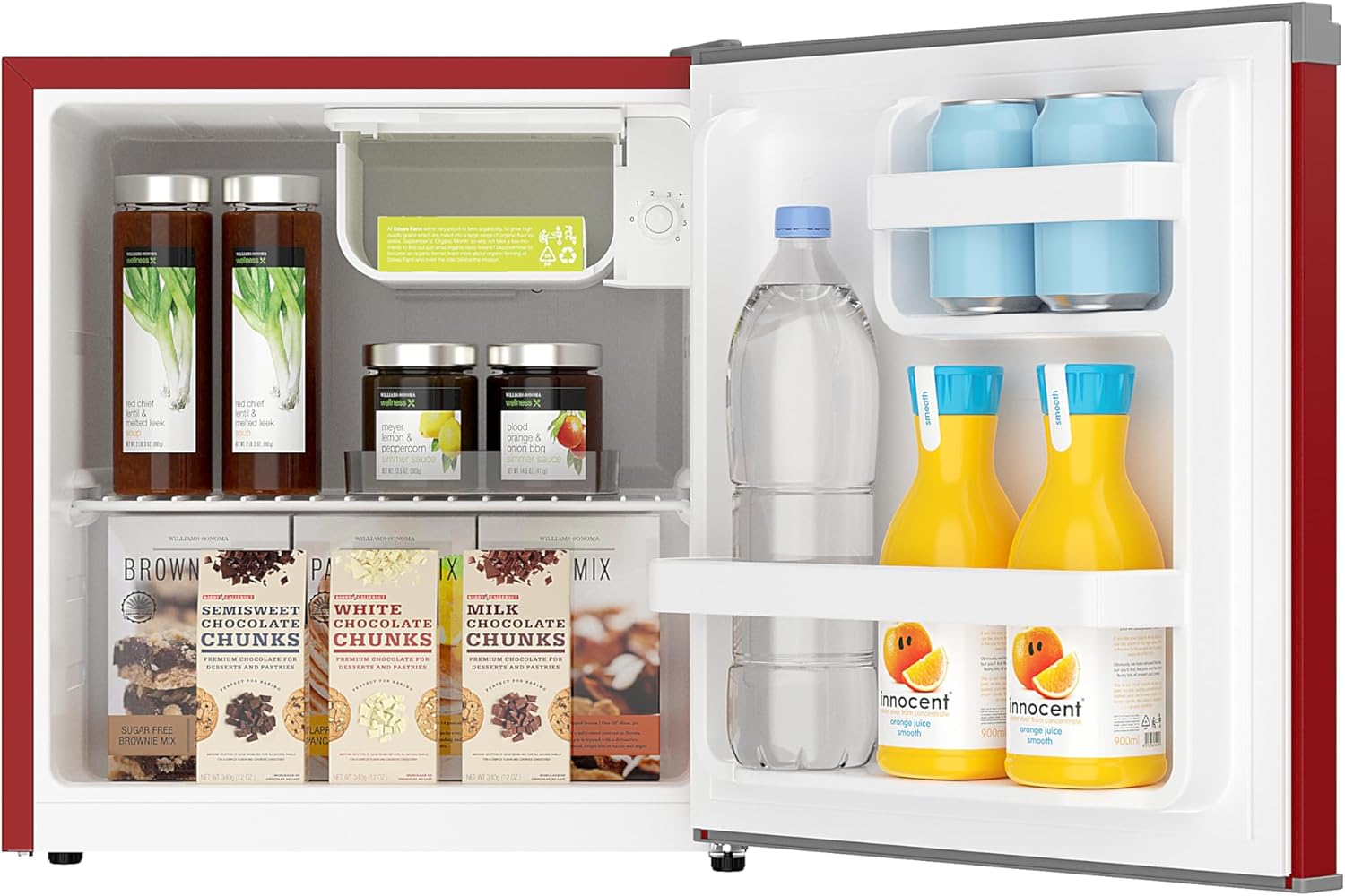 Frigidaire EFR115-RED 1.6 Cu Ft Compact Fridge for Office, Dorm Room, Mancave or RV, Red