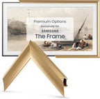Pale Gold Prismatic 55" Alloy Deco TV Frame - Compatible ONLY with Samsung The Frame TVs (Fits 2021-2026  LS03A  LS03B  LS03C  LS03D  LS03FA)