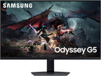 SAMSUNG 32-Inch Odyssey G50D Series QHD Fast IPS G-Sync Compatible Gaming Monitor  1ms  VESA DisplayHDR 400  180Hz  AMD FreeSync  Adjustable Stand  Eye Saver Mode  LS32DG502ENXZA  2024