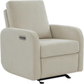 Nurture& The Porto Power Glider Recliner for Nursery | Modern Glider Chair with Power Recline | Built - in USB Charging Port | Space-Saving Design for Small Nurseries and Shared Spaces, Ivory