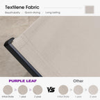 PURPLE LEAF Outdoor Chaise Lounge Chairs Set Recliner Aluminum Adjustable Chair with Wheels and Side Table for Poolside Beach Patio Sunbathing Lounger, Beige