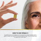Golden After 50 VpMax-9 - Sight Care and Antioxidant Supplement with Eye Vitamins, Lutein, Lycopene and Bilberry Extract - 6 Bottles