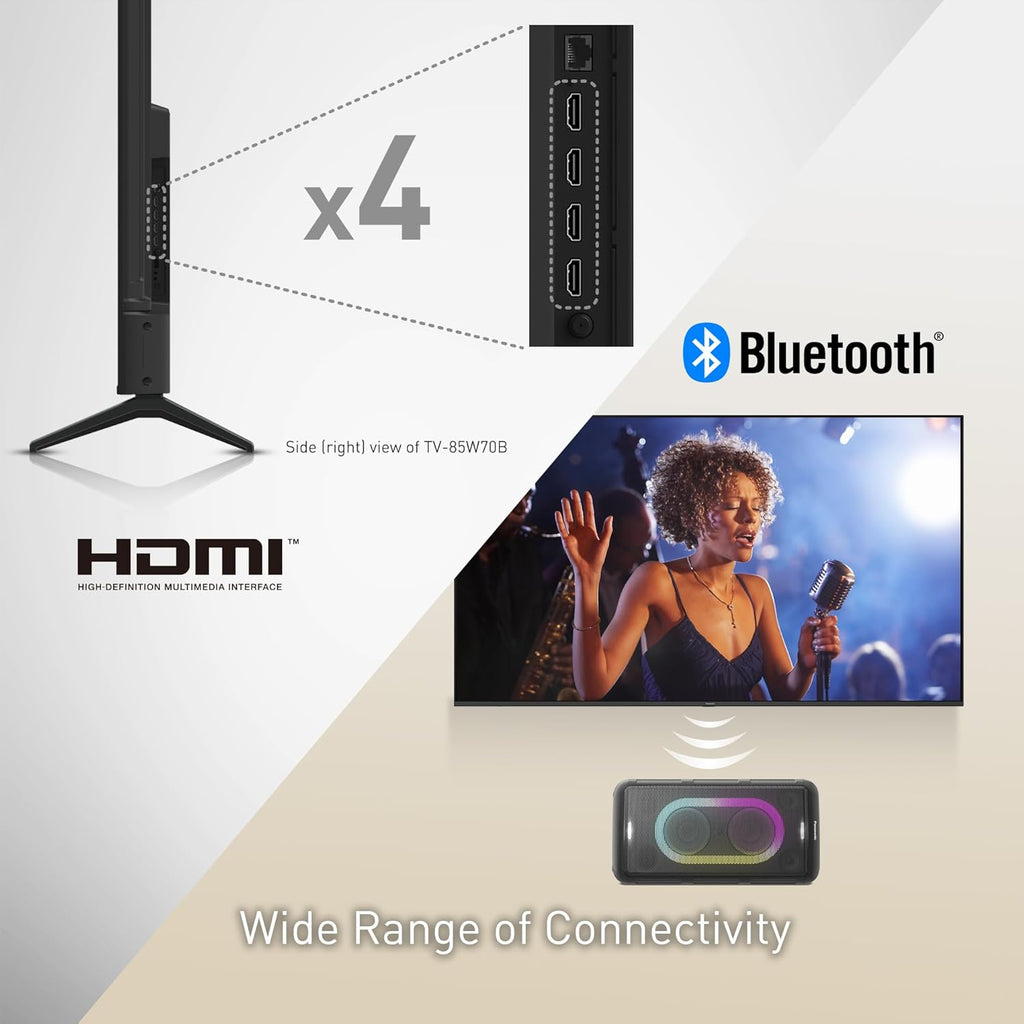 Panasonic W70 Series (2025 Model) 55" LED 4K Ultra HD Smart Fire TV  Press & Ask Alexa  Apple AirPlay  HDR10+  HDMI 2.1  and Bluetooth Support - 55W70BP