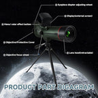 Smart Telescope  Professional Refractor Auto-focus Portable Digital Electronic Telescopes with 4K Astrophotography Camera  Internal And Externat Dual Screens Spotter for Adults and Beginners Astronomy