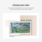 Samsung 55” The Frame TV Customizable Bezel  Magnetic  Quick and Easy Installation  VG-SCFC55SGMZA  2023  Sand Gold Metal