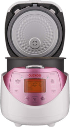 CUCKOO Micom Rice Cooker 6 Cup Uncooked / 12 Cup Cooked, Korean Fuzzy Logic Rice Cooker with Delay Timer & Keep Warm Setting, Versatile Food Steamer with Non-Stick Inner Pot, Pink (CR-0631F)