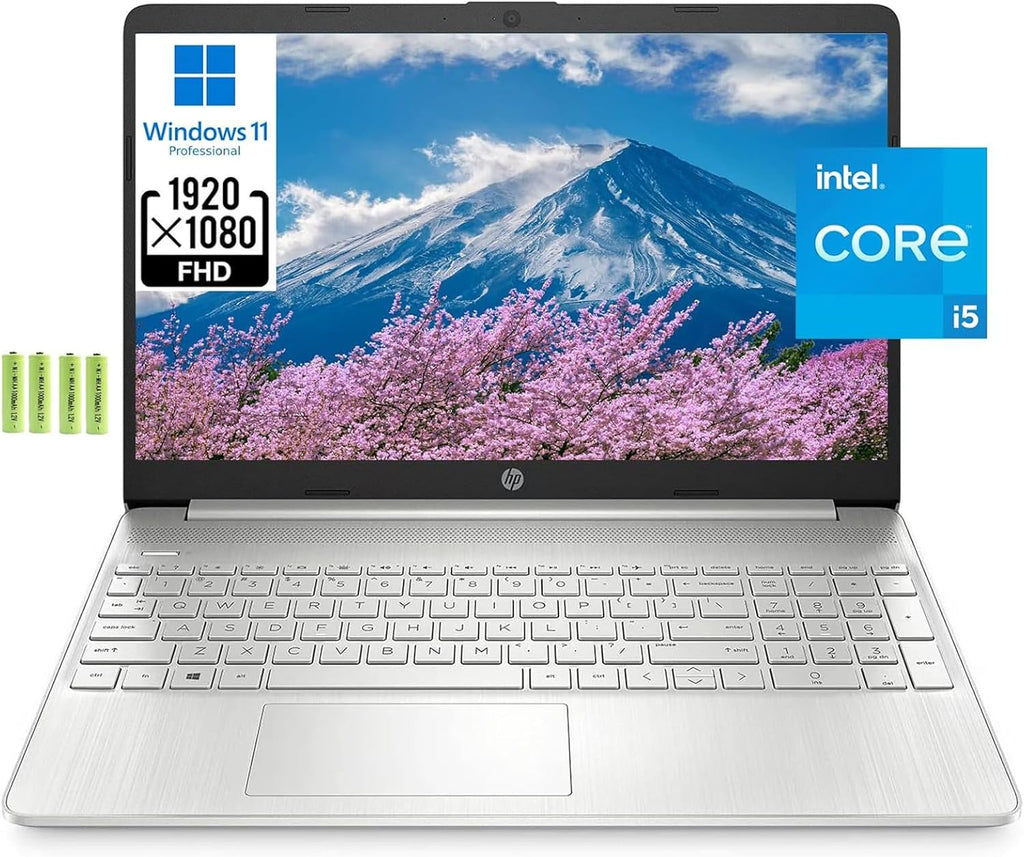 HP Windows 11 Pro 15 15.6" FHD Business Laptop Computer 11th Gen Intel Core i5-1135G7  16GB RAM 512GB SSD  Intel Iris Xe Graphic  Numeric Pad  Long Battery Life  Wi-Fi 5  Bluetooth 4.2  USB  w/Battery