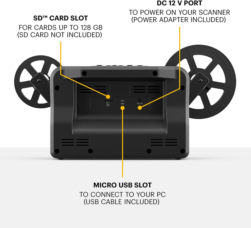 KODAK REELS 8mm & Super 8 Films Digitizer Converter with Big 5” Screen  Scanner Converts Film Frame by Frame to Digital MP4 Files for Viewing  Sharing & Saving on SD Card for 3” 4” 5” 7” and 9” Reels