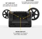 KODAK REELS 8mm & Super 8 Films Digitizer Converter with Big 5” Screen  Scanner Converts Film Frame by Frame to Digital MP4 Files for Viewing  Sharing & Saving on SD Card for 3” 4” 5” 7” and 9” Reels