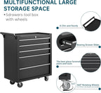 5-Drawer Rolling Tool Chest, Heavy Duty Tool Storage Cabinet with Drawers & Locking Mechanism & Wheels, Multifunctional Utility Tool Storage Chest Organizer for Warehouse, Repair Shop.