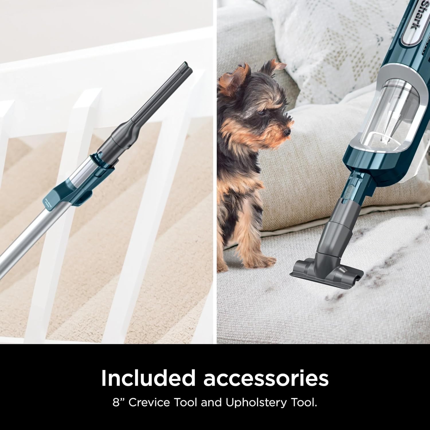 Shark HZ700 Ultralight PetPro Corded Stick Vacuum with PowerFins HairPro Odor Neutralizer Technology, Crevice & Upholstery Tool, Blue Iris (Renewed)