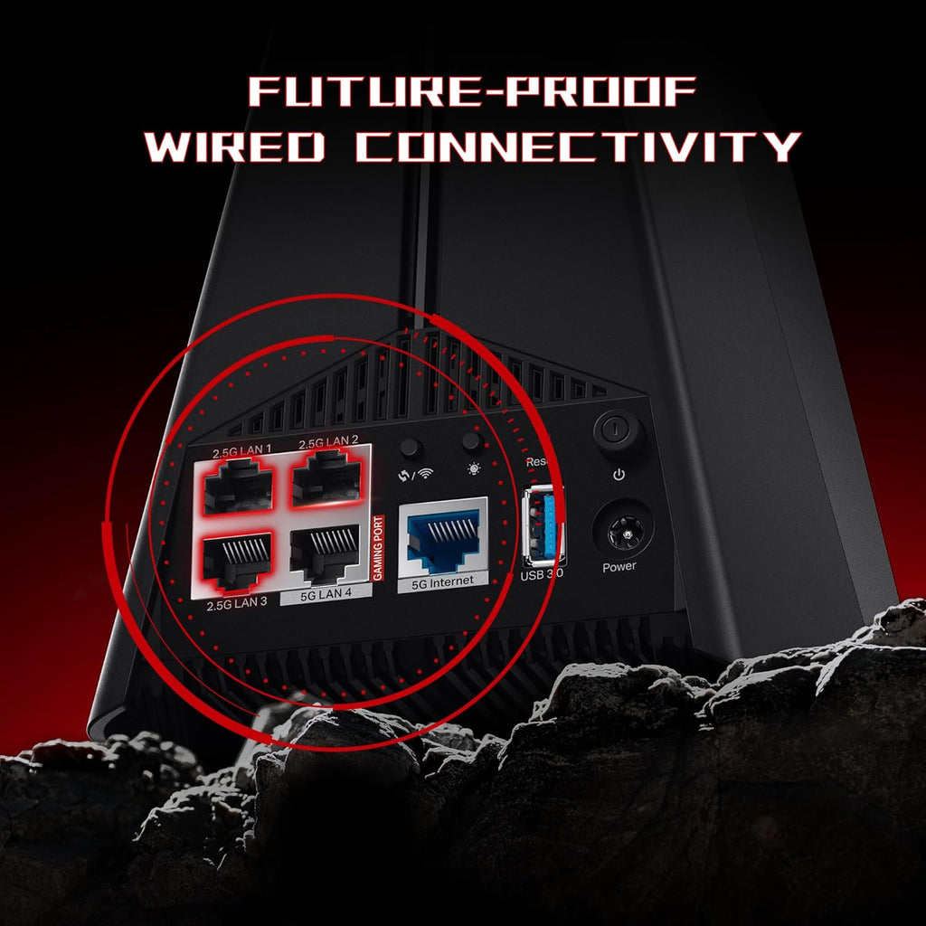 TP-Link Tri-Band BE11000 Wi-Fi 7 Gaming Router Archer GE650 | 6-Stream 11 Gbps supports 320MHz | 2×5G + 3×2.5G Ports USB 3.0 | Game Acceleration  Dedicated Gaming Port & Panel  RGB Lighting|HomeShield