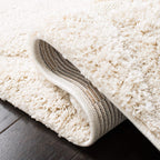 SAFAVIEH Area Rug 8x10 - Florida Shag Collection - Large - Cream & Cream, Scroll Design, Non-Shedding & Easy to Clean, High-Low Plush Pile, Ideal for Living Room, Bedroom, Dining Space (SG455-1111)