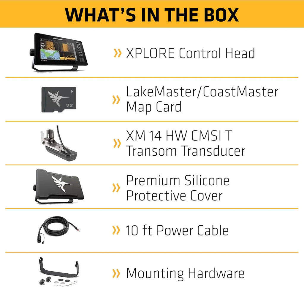 Humminbird XPLORE Series GPS Fish Finder MEGA Side Imaging+ & HD Touchscreen Display