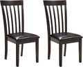 Signature Design by Ashley Hammis Rake Back Dining Room Chair, Set of 2, Dark Brown