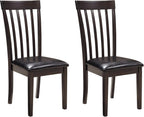 Signature Design by Ashley Hammis Rake Back Dining Room Chair, Set of 2, Dark Brown