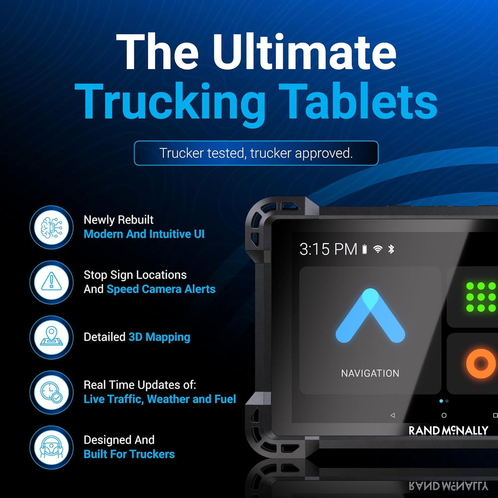 Rand McNally RANDTAB7 7-inch GPS Truck Navigator with Industry's Best Custom Trucking Routes  Rand Navigation 2.0 with 2025 Maps
