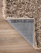 Unique Loom Solid Shag Collection Area Rug (9' x 12' Rectangle, Taupe)