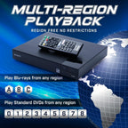 Region Free Blu-ray Player Compatible with Sony BDP-S1700 Multi Region Code Free | Blu-ray Regions A  B  C | DVD Regions 0-8 with Dynastar 6FT HDMI Bundle