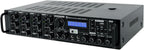 Rockville Home Matrix 4 600W Multi Room Receiver/Amplifier  8-Channel (4 Zones)  Bluetooth  USB  Optical  Coaxial  RCA  Mic Inputs