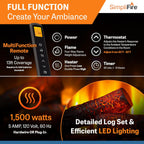 SimpliFire 25-Inch Built-in Electric Fireplace (SF-INS25)