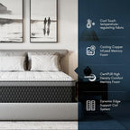 Diamond Mattress EquaLite Copper Cooled Hybrid Mattress, Twin Mattress 11-inch Firm, Greenguard Gold, CertiPUR-US Certified, Fiberglass-Free, Made in USA