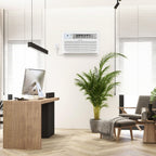 Keystone 12,000 BTU Wall Mounted Air Conditioner with Supplemental Heat and Dehumidifier Function, 230V, Wall AC with Remote for Small and Medium Sized Rooms up to 550 Sq.Ft., Quiet, High Efficiency