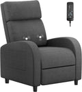 Homall Recliner Chair, Recliner Sofa for Adults, Recliners Home Theater Seating with Lumbar Support, Reclining Sofa Chair for Living Room (Fabric, Dark Grey)
