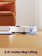 DREAME L10s Pro Ultra Heat Robot Vacuum and Mop Combo, Mop Extend, 7000Pa Suction, Auto Robot Care and Maintenance, 136°F Hot Water Mop Self-Cleaning, Obstacle Avoidance, Ideal for Hair, Carpets