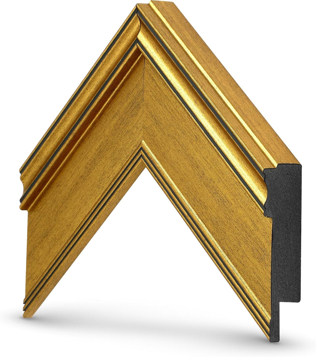 Antique Gold 65" Premiere Deco TV Frame - Compatible ONLY with Samsung The Frame TV and Pro TVs (Fits 2021-2026  LS03A  LS03B LS03C LS03D LS03FA LS03FW)