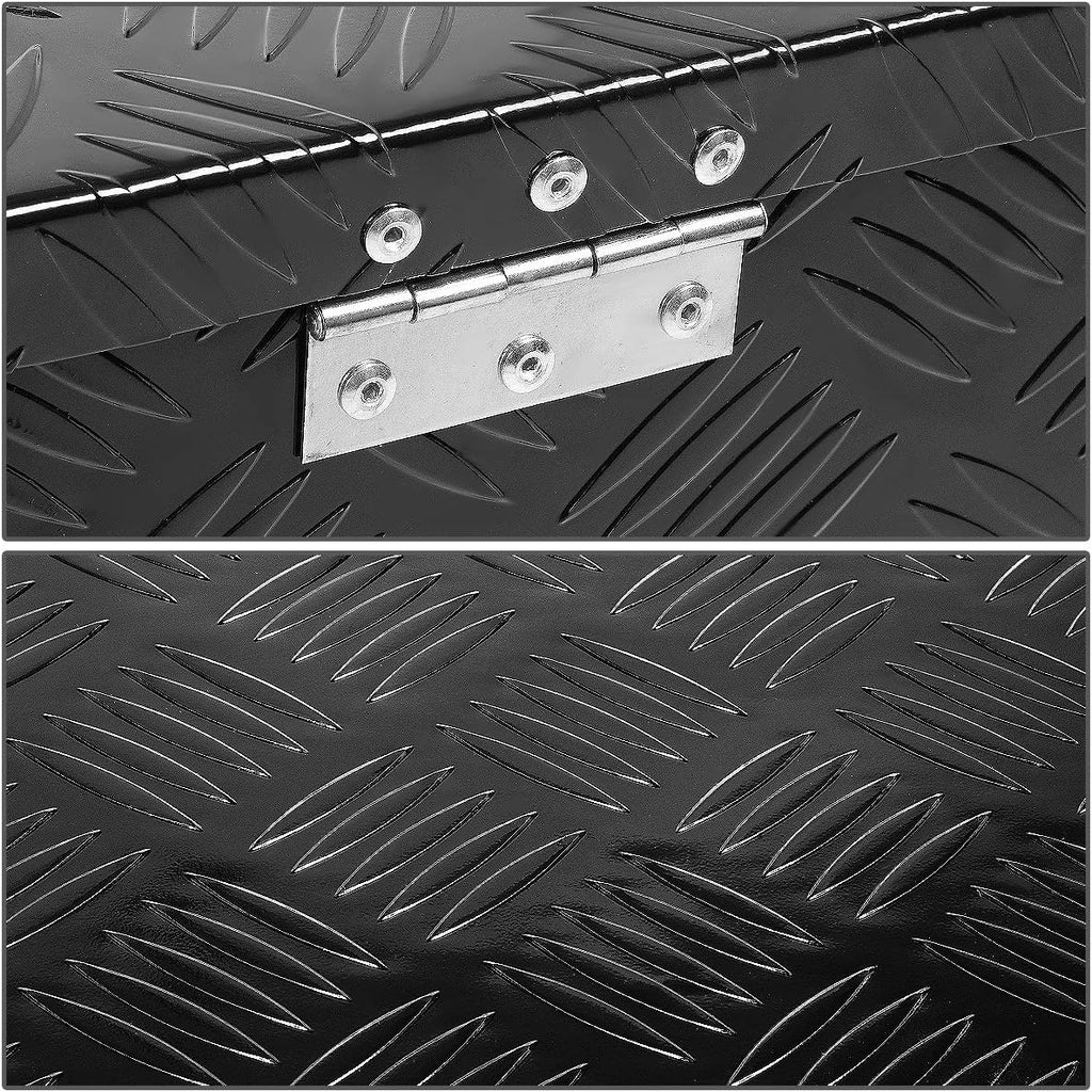 Auto Dynasty 30 x 13 x 10 Inches Aluminum Pickup Truck Bed Trailer Key Lock Storage Tool Box (Black)