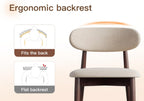 Wood Dining Chairs Set of 4, Modern Kitchen Chair, Upholstered Dining Chair with Ergonomic Backrest and Non-Slip Foot Pads, Farmhouse Dining Chairs Very Strong (Beige)