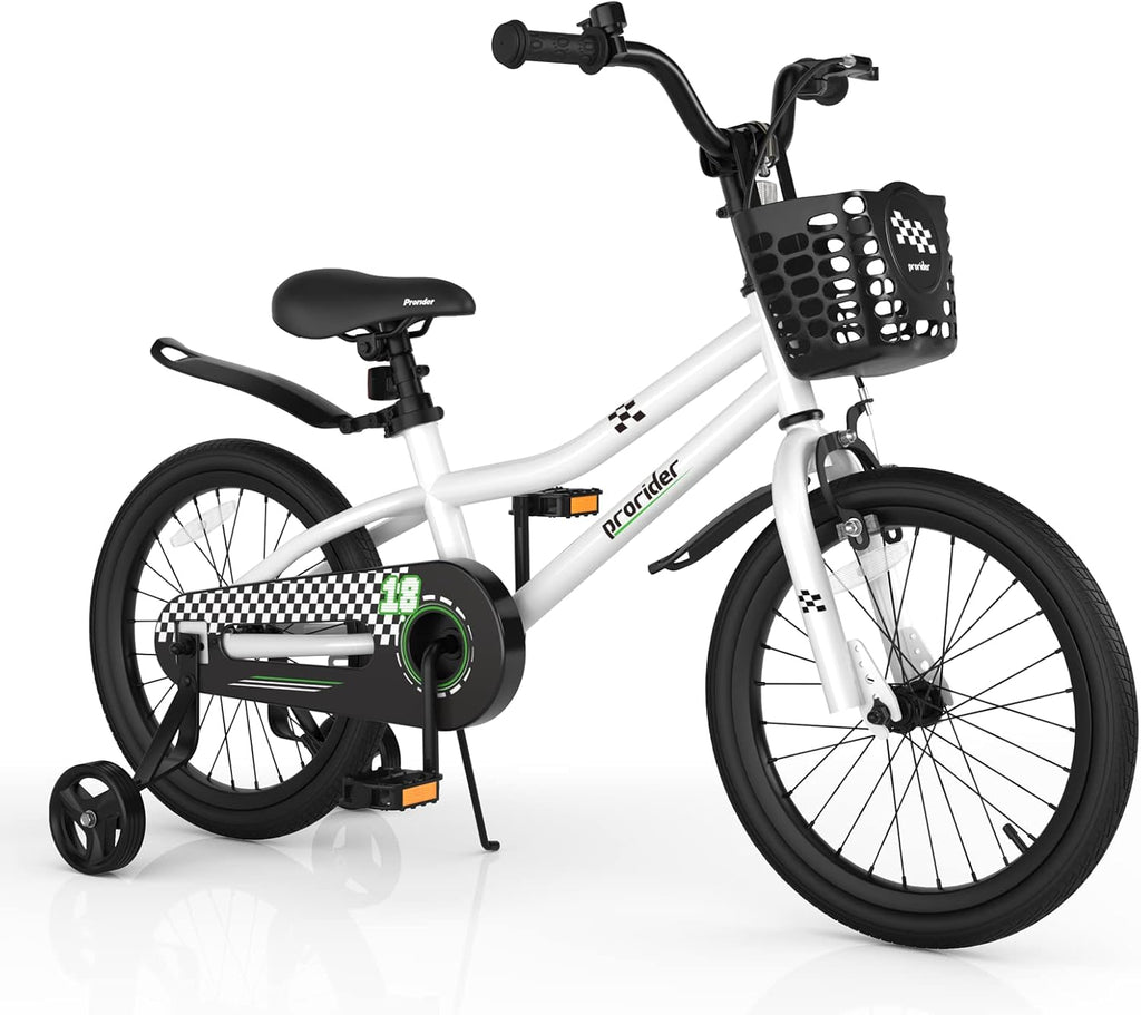 BABY JOY Kids Bike, 12 14 16 18 Inch Boys Girls Bike for 3-8 Years w/Training Wheels, 20 Inch Children Bicycle for 8+ Teens w/Kickstand, Handbrake, Coaster Brake & Removable Basket, Sporty Bicycle